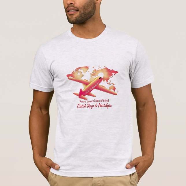 Retro Jetset State of Mind –Catch Rays & Nostalgia T-Shirt (Front)