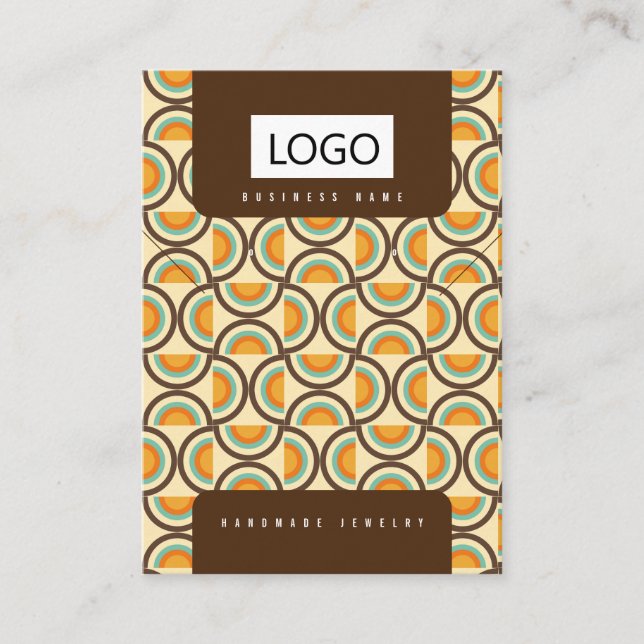 Retro Jewellery Earrings Necklace Display Card (Front)