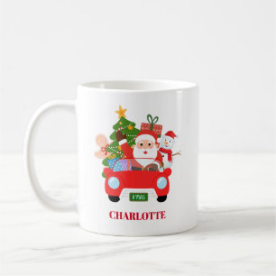 Retro Jingle And Mingle Christmas Santa Red Coffee Mug