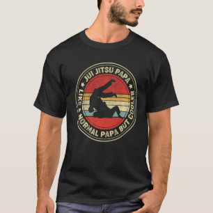Retro Jiu Jitsu Papa Like A Normal Papa But Cooler T-Shirt