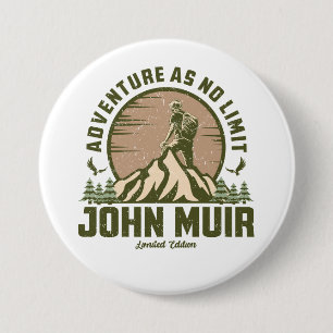 Retro John Muir Hike  7.5 Cm Round Badge