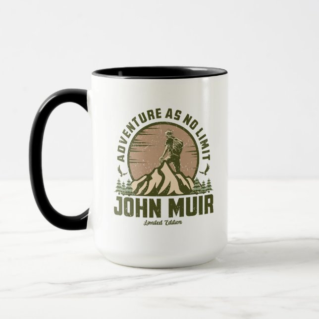 Retro John Muir Hike  Mug (Left)