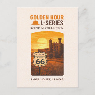 Retro Joliet Illinois Route 66 Landmark Art Holiday Postcard