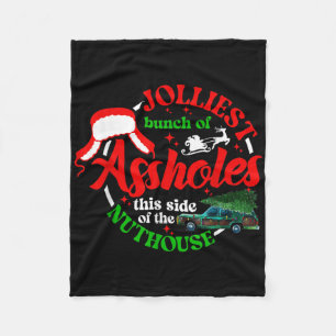 Retro Jolliest Bunch Of Holes This Side Of The Nut Fleece Blanket