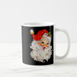 Retro Jolly Santa Claus Face Vintage St. Nick Chri Coffee Mug