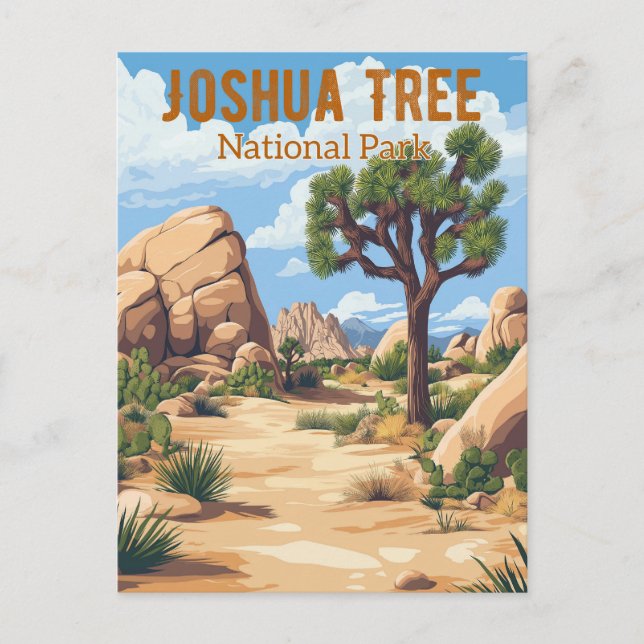 Retro Joshua Tree National Park Postcard (Front)