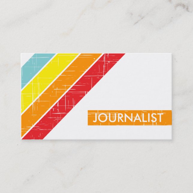 retro JOURNALIST Business Card (Front)