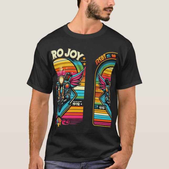 Retro Joy - Vibrant Vintage T-Shirt (Front)