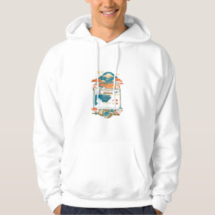 Retro Joystick Gaming Badge Vintage Art Hoodie