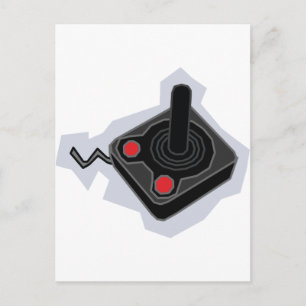 Retro Joystick - Video Games Gamer Gaming PC Postcard