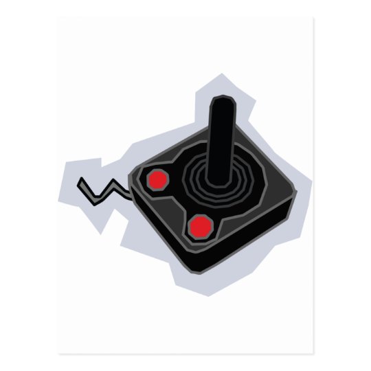 Retro Joystick - Video Games Gamer Gaming PC Postcard