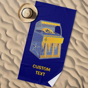 Retro Jukebox Beach Towel