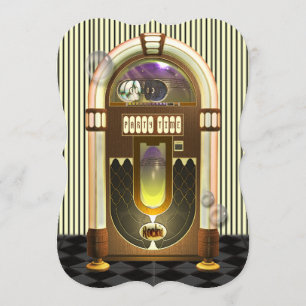 Retro Jukebox Party Invitations