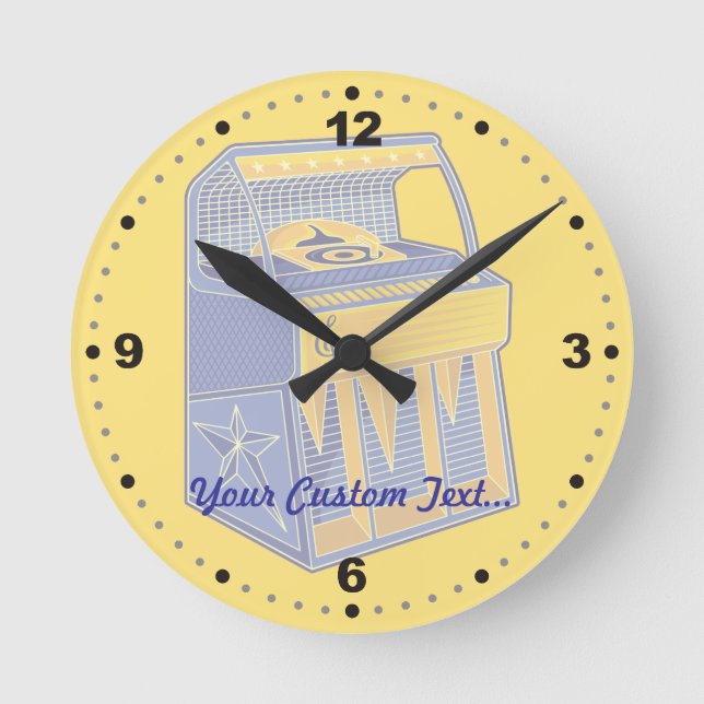 Retro Jukebox Round Clock (Front)