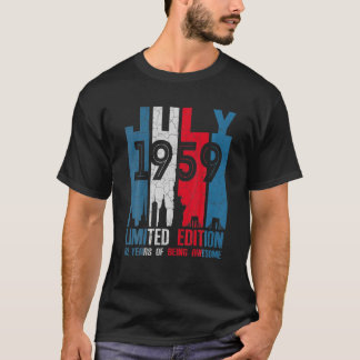 Retro July 1959 Limited Edition Vintage 62 Years O T-Shirt