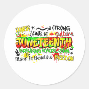 Retro June 19th Juneteenth 1865 For Woman Men Kid Classic Round Sticker