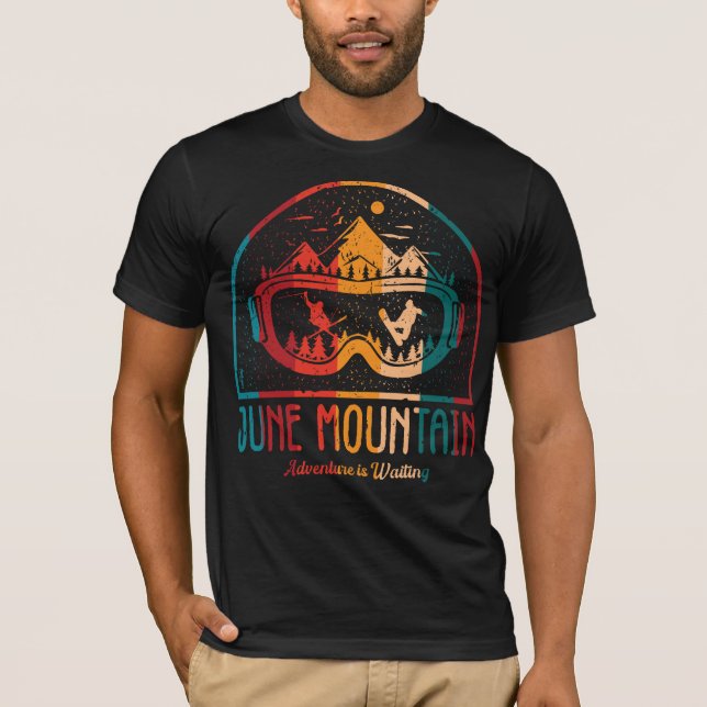 Retro June Mountain Ski Adventure T-Shirt (Front)