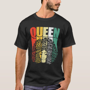 Retro Juneteenth Queen Melanin Mother's Day Women T-Shirt
