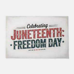 Retro Juneteenth Typography, Black Freedom day Doormat