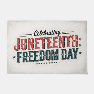 Retro Juneteenth Typography, Black Freedom day Doormat