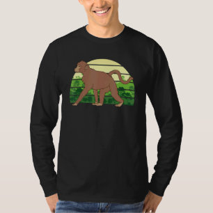 Retro Jungle Animal Wildlife Chimpanzee Monkey T-Shirt