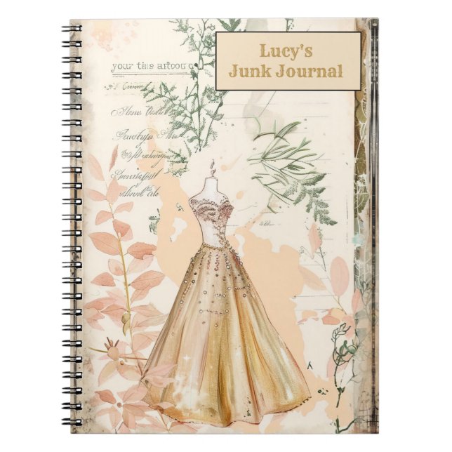 Retro Junk Journal Romantic Dress (Front)