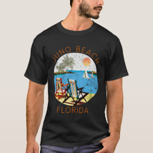 Retro Juno Beach Souvenir Vintage Beach Vacation T-Shirt