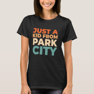 Retro Just A Kid From Utah Park City American Us C T-Shirt