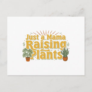 Retro Just a Mama Raising Plants SVG Postcard