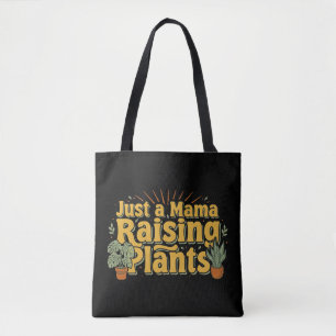 Retro Just a Mama Raising Plants SVG Tote Bag