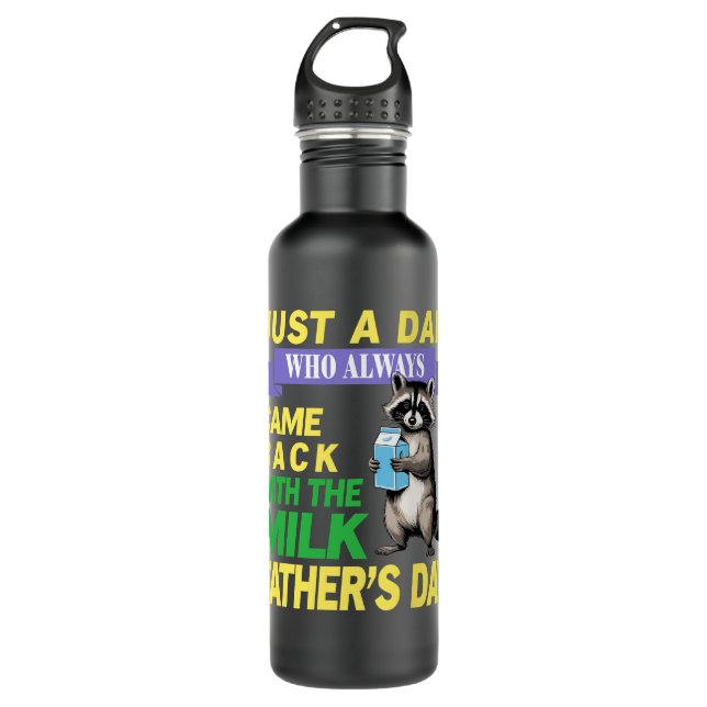 Retro Just Dad Who Always Came Back With The Milk 710 Ml Water Bottle (Front)