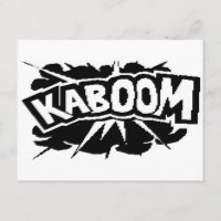 Retro KABOOM! Blast - Black & White