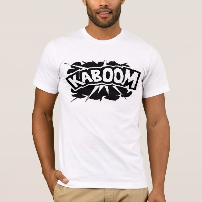 Retro KABOOM! Blast - Black & White T-Shirt (Front)