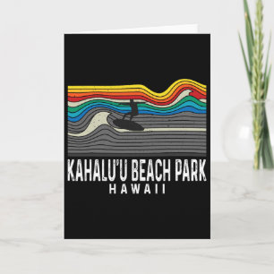 Retro Kahalu'u Beach Park Hawaii Surfboarder Surfb Card