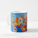 Retro Kansas City, Missouri Greeting Mug<br><div class="desc">Stunning retro postcard greeting from Kansas City,  Missouri repurposed!</div>