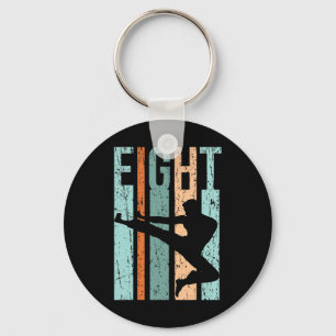 Retro Karate 8th Birthday 8 Judo Men Kung Fu Kids Key Ring
