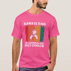 Retro Karate Art For Dad Men Karate Black Belt Mar T-Shirt