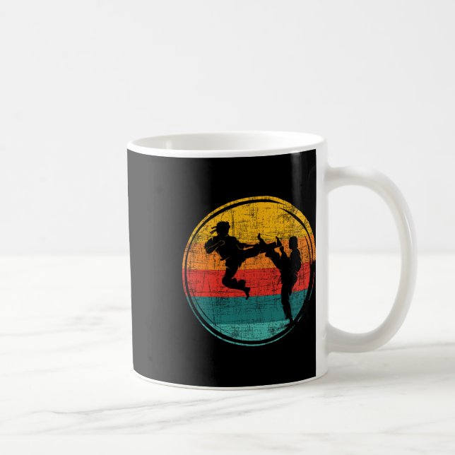 Retro Karate Fighter - Karateka Comt Self Defence  Coffee Mug (Right)