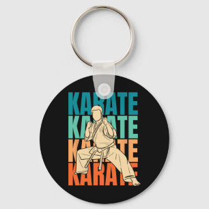 Retro Karate Fighter - Martial Arts Vintage Karate Key Ring