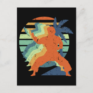 Retro Karate Kung Fu Ninja Martial Arts Sportsman Postcard