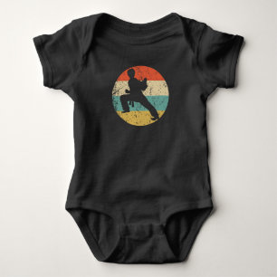 Retro Karate Pose 1960's 1970's Vintage Style Kara Baby Bodysuit