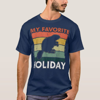 Retro Kawaii Groundhog Favourite Holiday Happy Gro T-Shirt