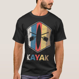 Retro Kayak Kayaker Kayaking Canoe Water Sports T-Shirt