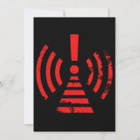 Retro Keep Back Energy Warning Symbol