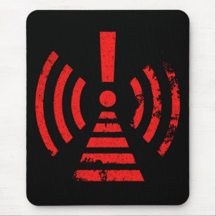 Retro Keep Back Energy Warning Symbol Mouse Mat