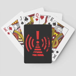 Retro Keep Back Energy Warning Symbol Playing Cards