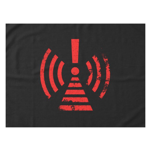 Retro Keep Back Energy Warning Symbol Tablecloth (Front (Horizontal))
