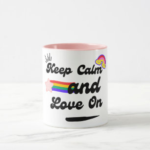 Retro Keep Calm and Love On Mug