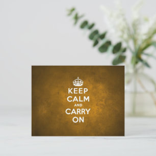 Retro Keep Calm  Postcard