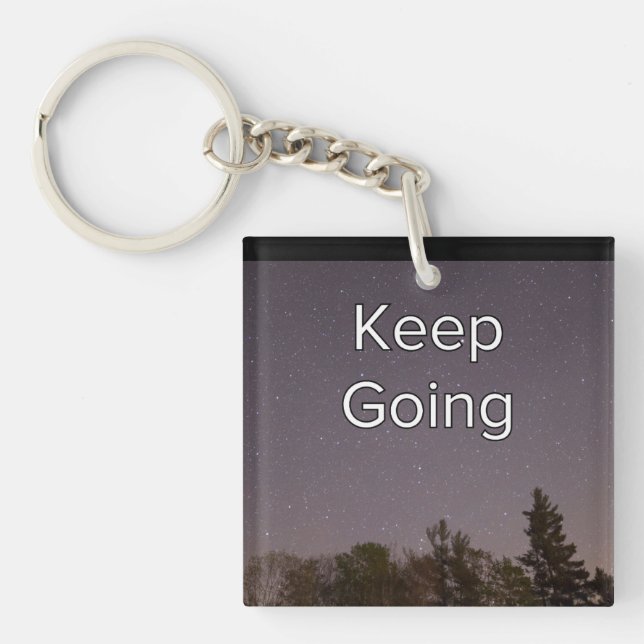 Retro Keep Going Key Ring (Front)